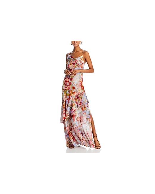 L'agence Viola Silk Cowl Neck Gown