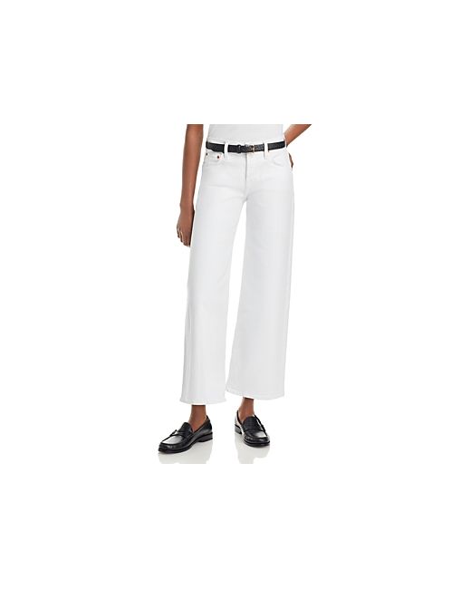 Re/Done Mid Rise Crop Wide Leg Jeans