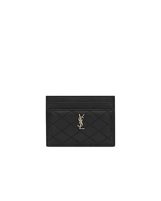 Saint Laurent Gaby Card Case Quilted Lambskin