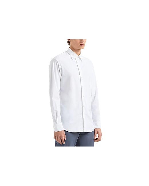Emporio Armani Nylon Stretch Regular Fit Button Down Shirt