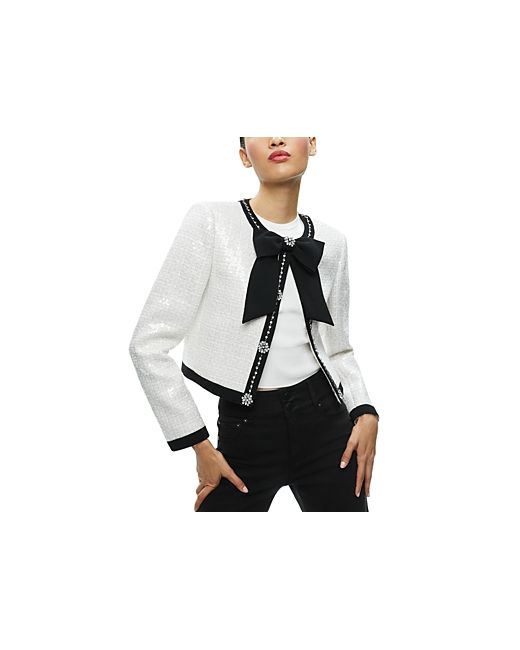 Alice + Olivia Gwyneth Embellished Cropped Jacket