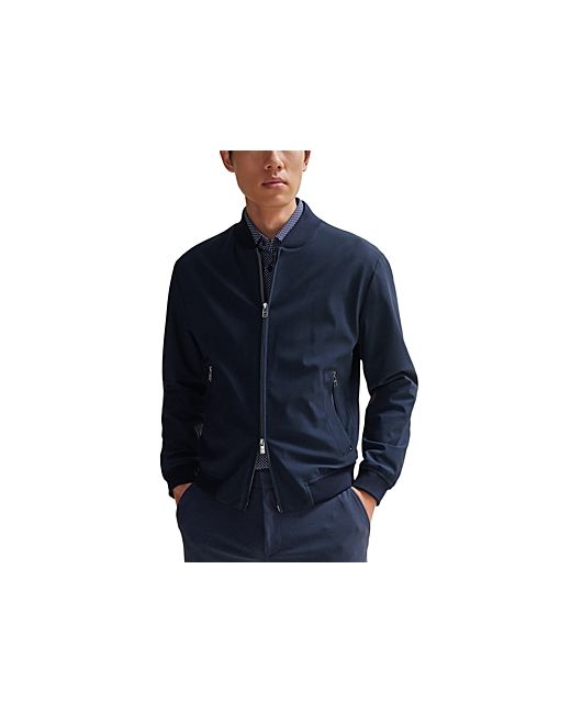 Boss Hanry Stretch Zip Front Bomber Jacket