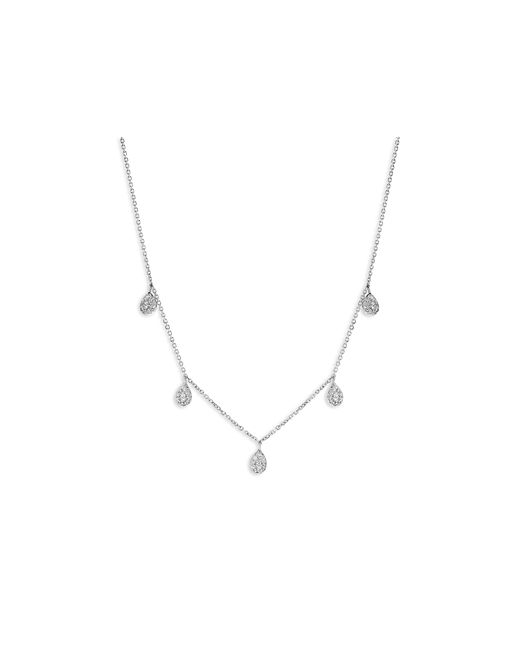 Bloomingdale's Diamond Teardrop Charm Statement Necklace 14K Gold 0.40 ct. t.w.