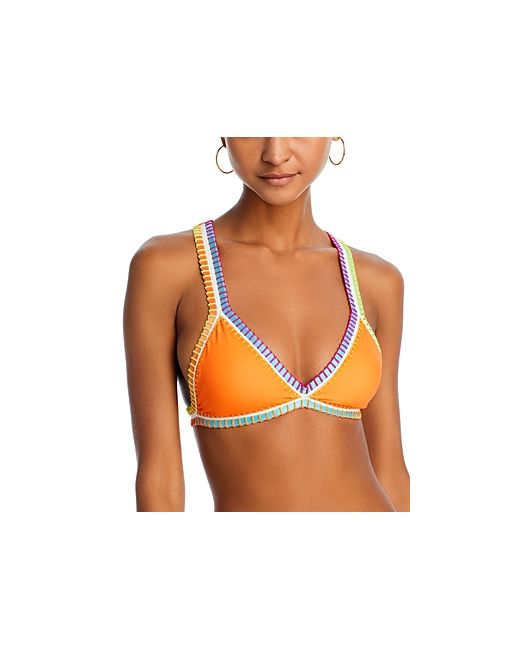 Platinum inspired by Solange Ferrarini Crochet Trim Triangle Bikini Top