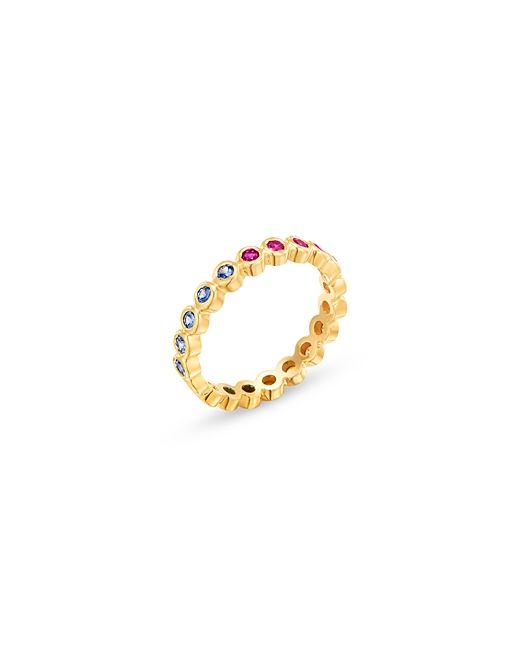 Temple St. Clair 18K Yellow Gold Classic Multi Gemstone Eternity Band