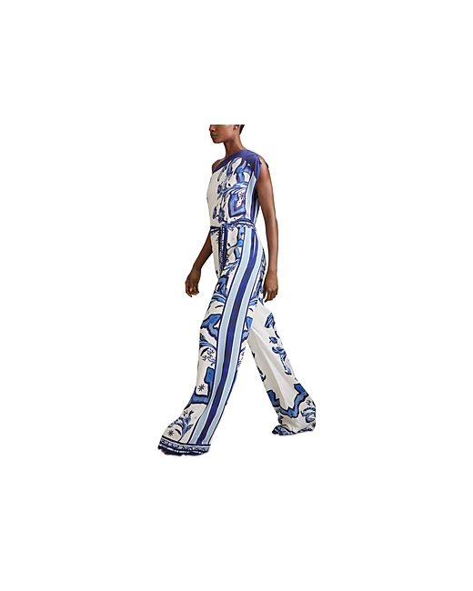 Reiss Diana Printed Belted Jumpsuit
