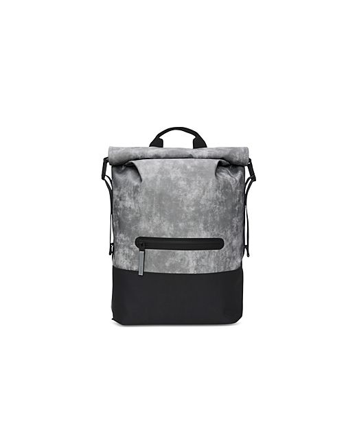 Rains Trail Faux Leather Roll Top Backpack