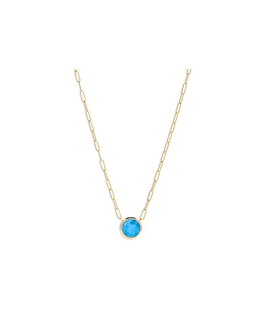 Bloomingdale's Topaz Pendant Necklace 14K Yellow Gold 16 100 Exclusive