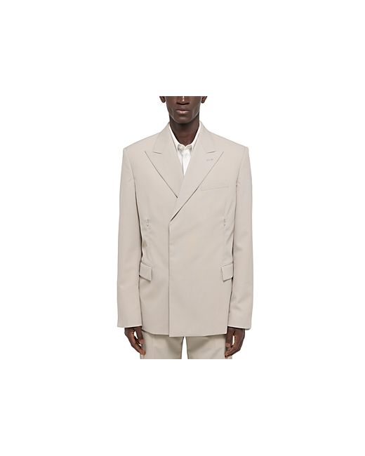Helmut Lang Boxy Relaxed Fit Double Breasted Suit Jacket