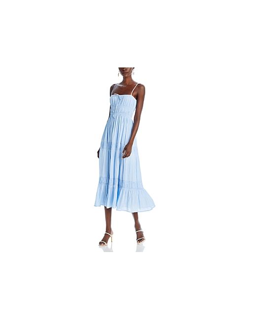Aqua Tiered Sleeveless Midi Dress 100 Exclusive