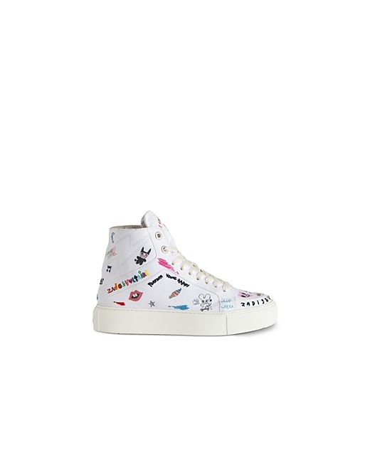 Zadig & Voltaire La Flash Lace Up High Top Sneakers