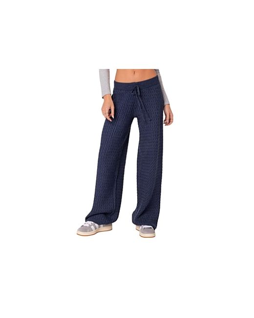 Edikted Portia Relaxed Cable Knit Pants