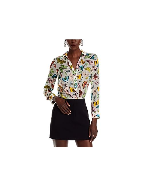 Alice + Olivia Eloise Butterfly Button Down Blouse