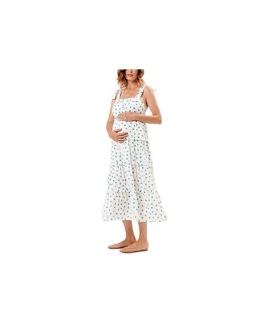 Nom Maternity Mara Tie Shoulder Maxi Dress