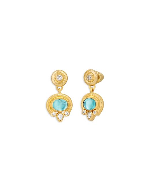 Gurhan 24K Yellow Apatite and Diamond Drop Earrings