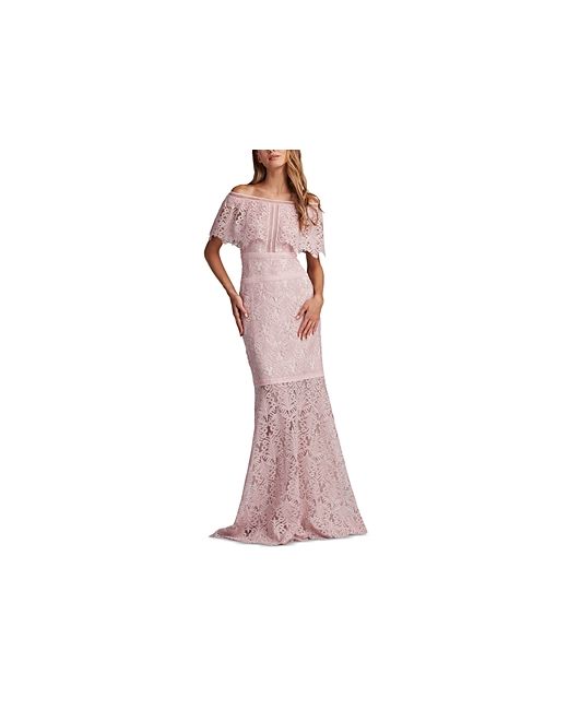 Tadashi Shoji Off-the-Shoulder Corded Lace Gown