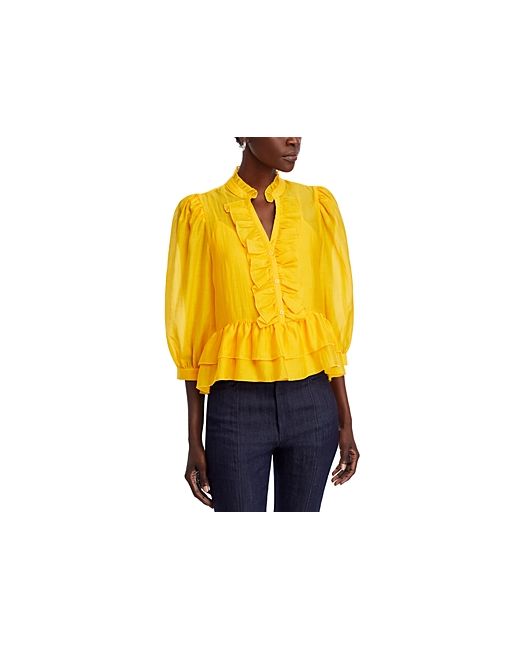 Karl Lagerfeld Ruffle Front Blouse