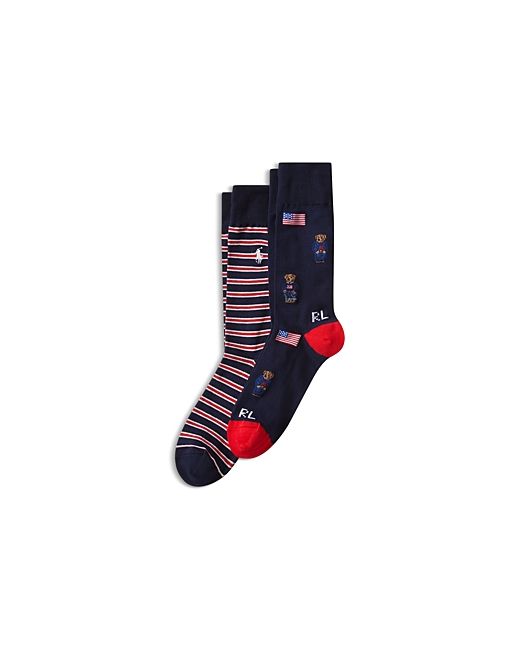 Polo Ralph Lauren Americana Bear Socks 2 Pack