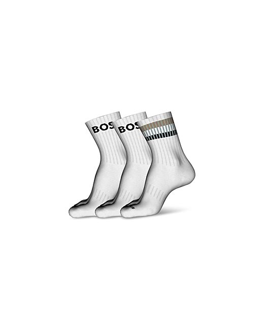 Boss Rib Stripe Crew Socks Pack of 3