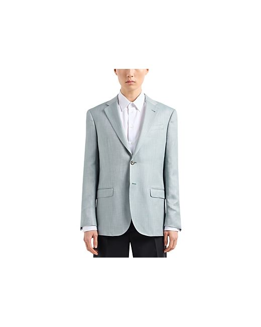 Emporio Armani G Line Basketweave Pick Stitched Regular Fit Suit Jacket