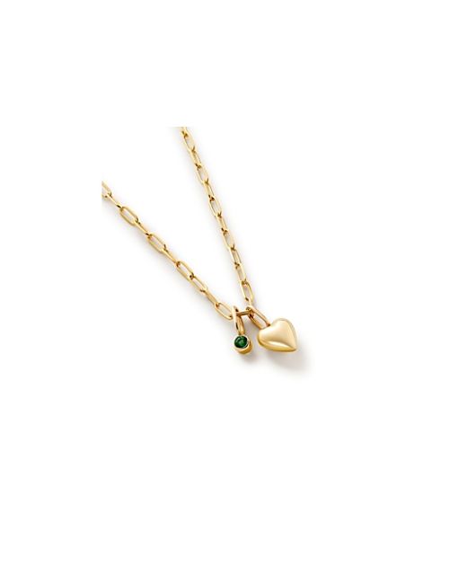 Ana Luisa 10K Gold Heart and Stone Necklace