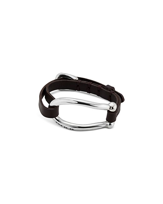 Uno de 50 Bruh Leather Central Large Link Bracelet