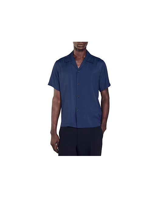 Sandro Requin Short Sleeve Button Front Camp Shirt