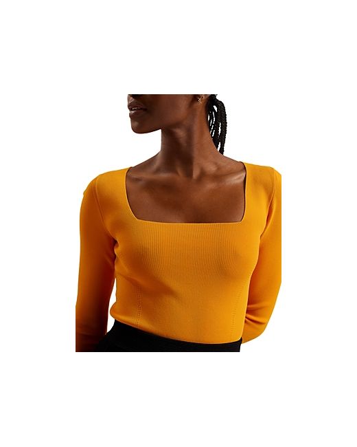 Ted Baker Square Neck Fitted Knit Top