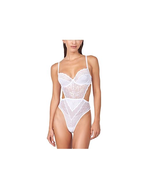Mucci Alessandra Lace Open Back Thong Bodysuit