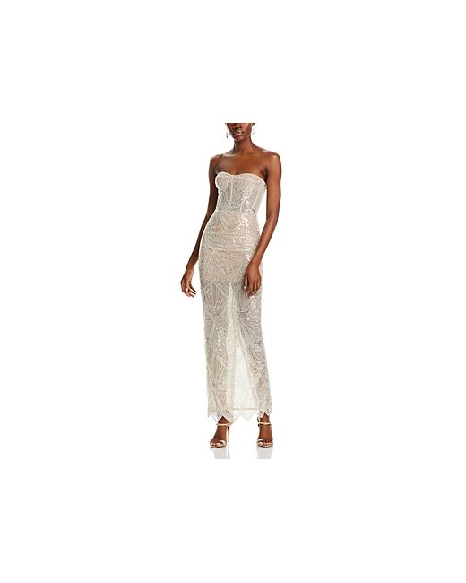 Bronx and Banco Giselle Blanc Embellished Gown