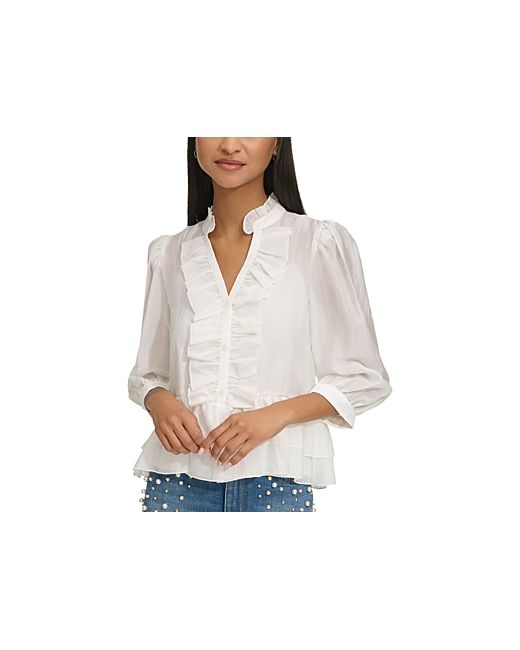 Karl Lagerfeld Ruffle Front Blouse