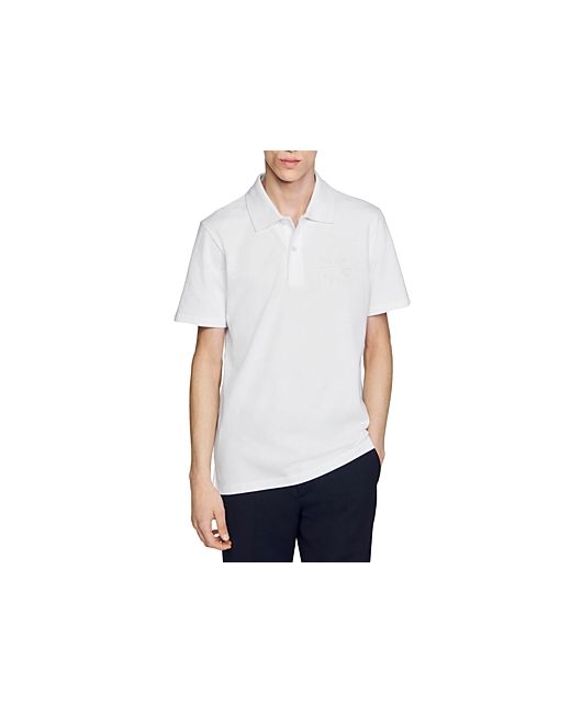 Sandro Flower Embroidered Polo