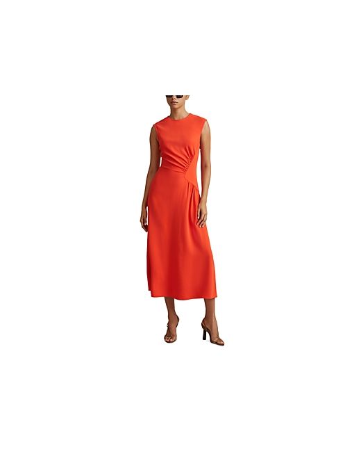 Reiss Petite Stacey Side Ruched Midi Dress