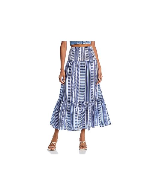 Aqua Striped Midi Skirt 100 Exclusive