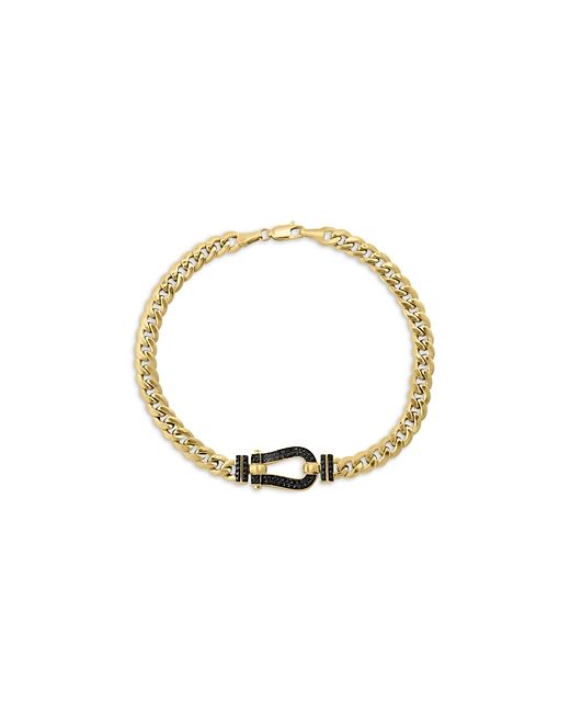 Bloomingdale's Diamond Horsebit Curb Link Chain Bracelet 14 Yellow Gold