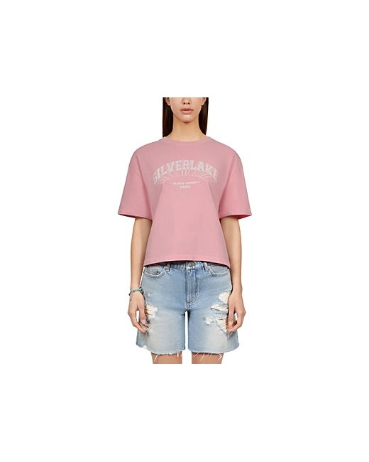 The Kooples Cotton Cropped Graphic Tee