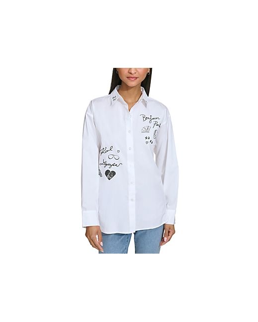 Karl Lagerfeld Message Button Front Shirt