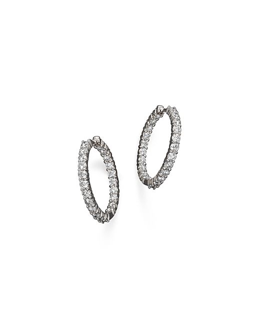 Roberto Coin 18K Diamond Inside-Out Hoop Earrings
