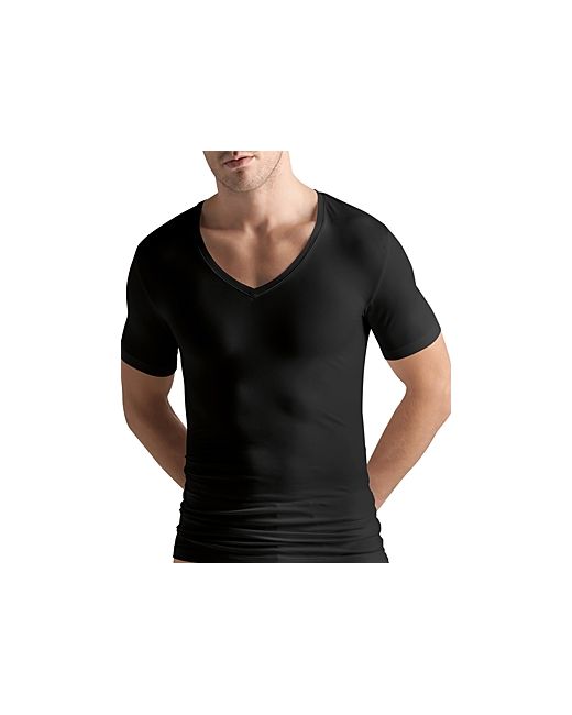 Hanro Stretch Cotton Superior V-Neck Short Sleeve Shirt