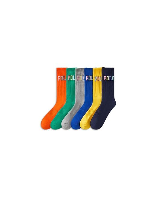 Polo Ralph Lauren Outlined Logo Crew Socks 6 pk.