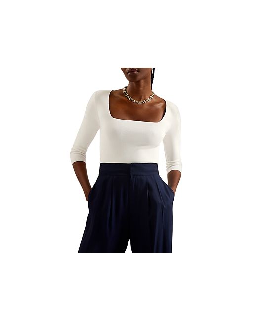 Ted Baker Square Neck Fitted Knit Top