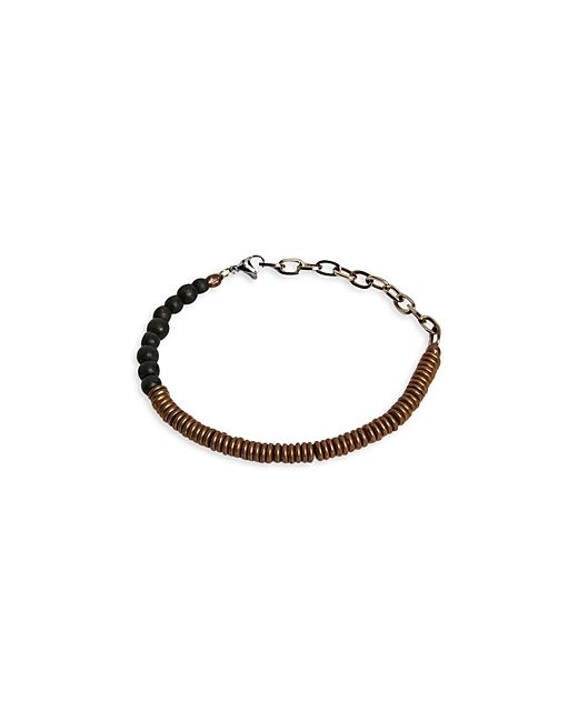 The Monotype The Brody Copper Wood Beaded Bracelet