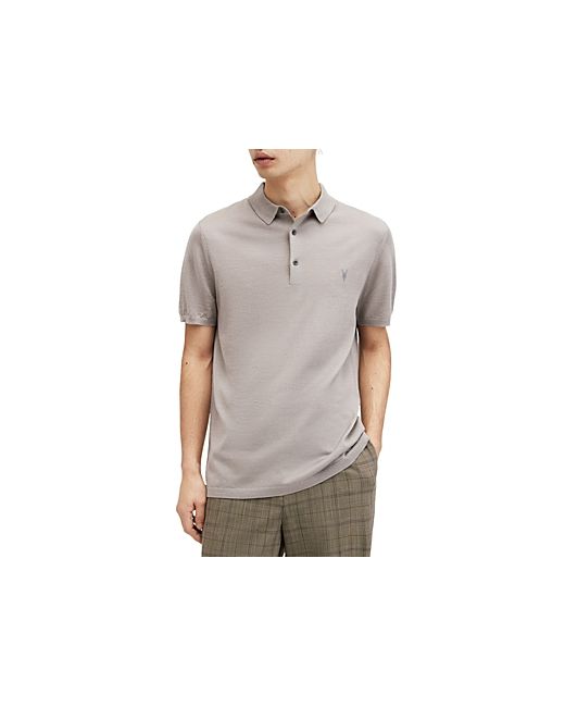 AllSaints Mode Merino Wool Slim Fit Polo Shirt