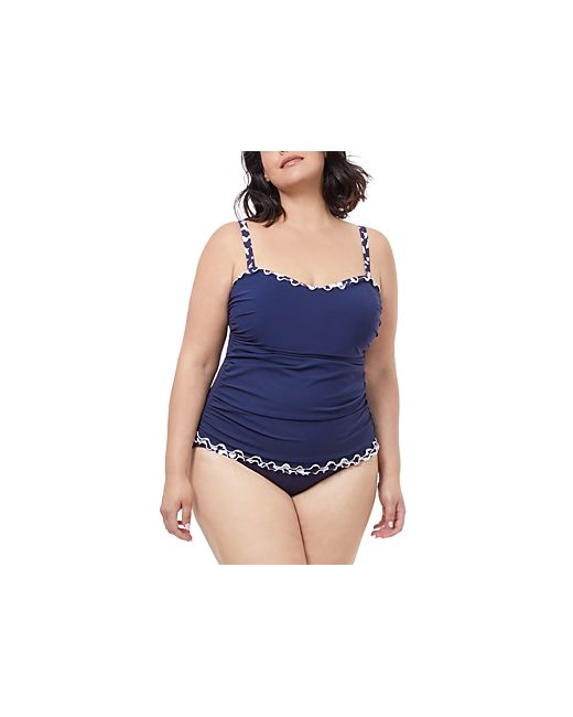 Profile by Gottex Plus Pop Flower Underwired Tankini Top
