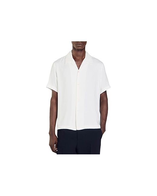 Sandro Requin Short Sleeve Button Front Camp Shirt