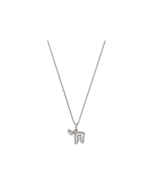 Bloomingdale's Diamond Chai Symbol Pendant Necklace 14K Gold 18 100 Exclusive