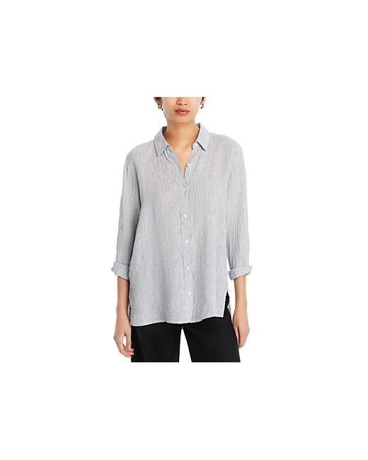 Eileen Fisher Linen Classic Collar Easy Shirt