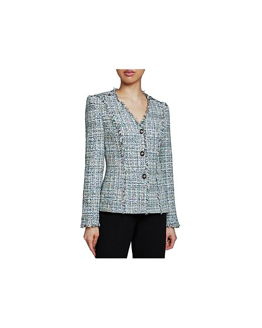 Santorelli Luxury Tweed Fringe Detail Jacket
