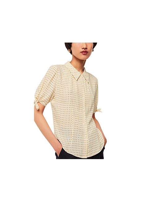 Whistles Oval Spot Tie Sleeve Shirt