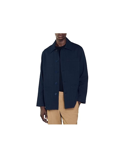 Sandro Twill Solid Worker Jacket